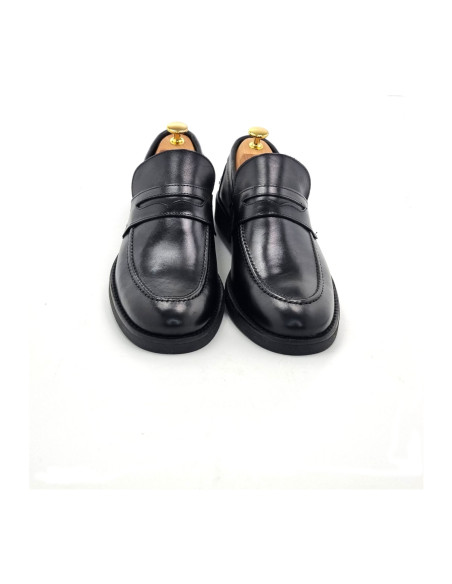 Klassische Business Mokassin Schwarz