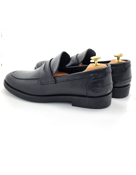 Klassische Business Mokassin Schwarz