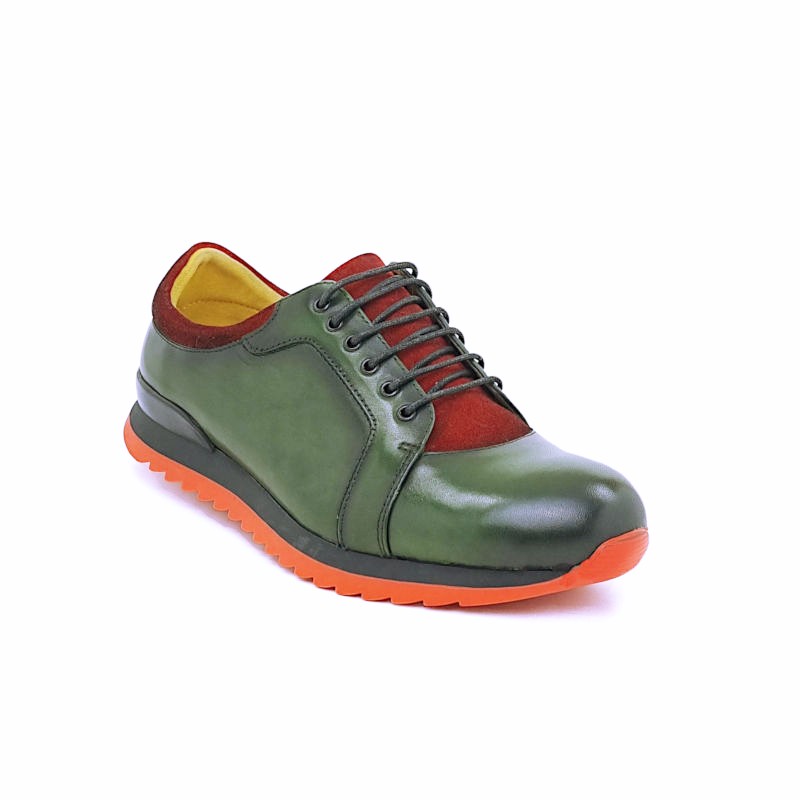 Genuine Leather Olive-grün Sneakers